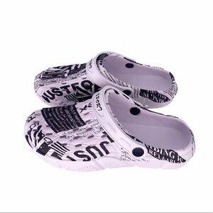 Casual Printed Men Breathable Slippers WHT